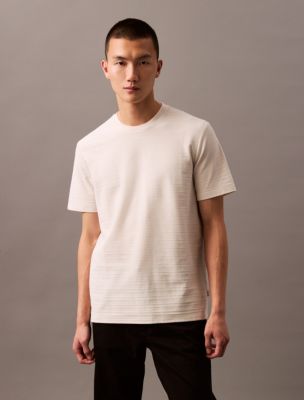 Stripe Jacquard Classic T-Shirt, Chalk