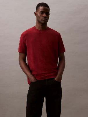 Stripe Jacquard Classic T-Shirt, Syrah