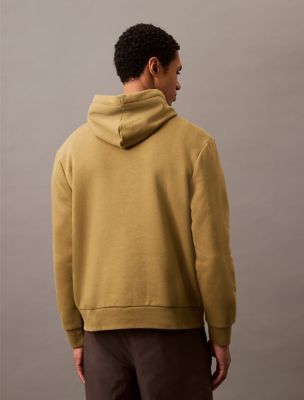 Embroidered Monogram Logo Fleece Classic Hoodie | Calvin