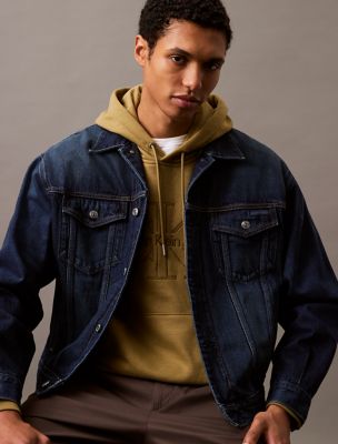 Embroidered Monogram Logo Fleece Classic Hoodie | Calvin
