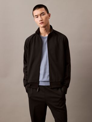 Stretch Twill Track Jacket, Black Beauty