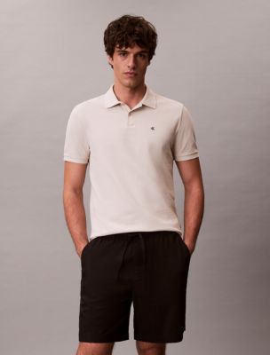 Cotton Pique Classic Polo Shirt, Oatmeal
