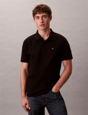 Cotton Pique Classic Polo Shirt, Black
