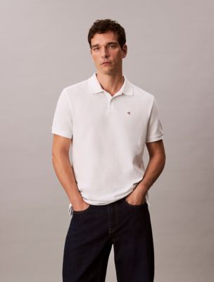 Cotton Pique Classic Polo Shirt, Blanc De Blanc