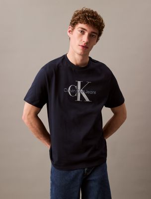 Мужская футболка Calvin Klein Monologo, цвет: Тёмный сапфировый — фото 2