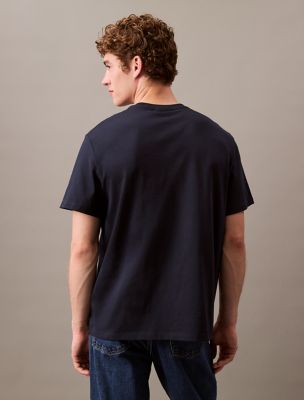 Мужская футболка Calvin Klein Monologo, цвет: Тёмный сапфировый — фото 3