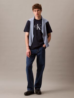 Мужская футболка Calvin Klein Monologo, цвет: Тёмный сапфировый — фото 4