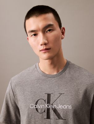 Monogram Logo Tee, Medium Grey Heather