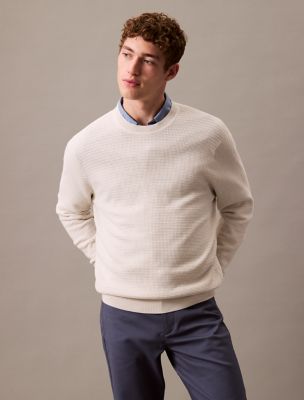 Supima Cotton Sweater, Chalk