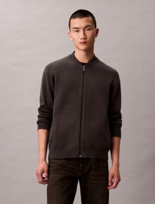 Мужские свитеры Calvin Klein Smooth Cotton Sweater Bomber Jacket — фото 3
