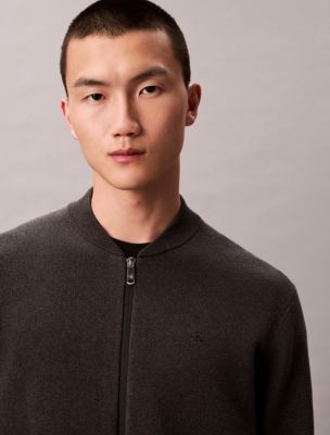 Мужские свитеры Calvin Klein Smooth Cotton Sweater Bomber Jacket — фото 4
