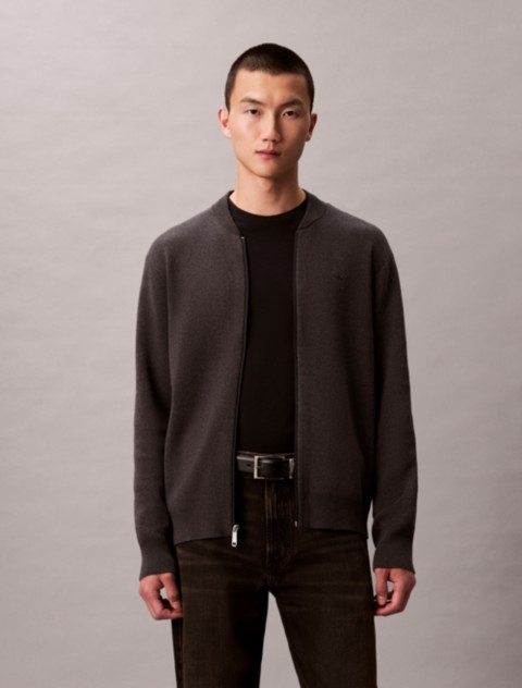 Мужские свитеры Calvin Klein Smooth Cotton Sweater Bomber Jacket