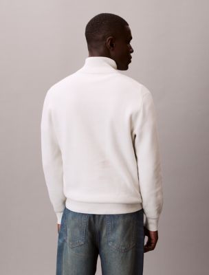 Smooth Cotton Quarter Zip Sweater | Calvin Klein