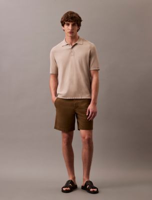 Tech Knit Polo Shirt, Natural Aop
