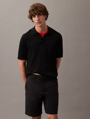 Tech Knit Polo Shirt, Black Beauty