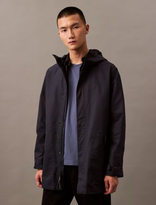 Cotton Nylon Lightweight Coat, Dark Sapphire