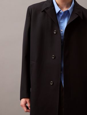 Long Wool Twill Blend Car Coat | Calvin Klein