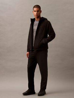 Water Resistant Unlined Rain Jacket, Black Beauty