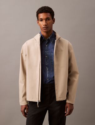 Water Resistant Unlined Rain Jacket, Crockery