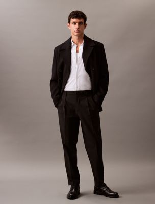 Soft Pleat Tailored Trouser, Black Beauty