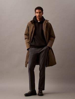 Refined Wool Blend Slim Trouser, Charcoal Heather