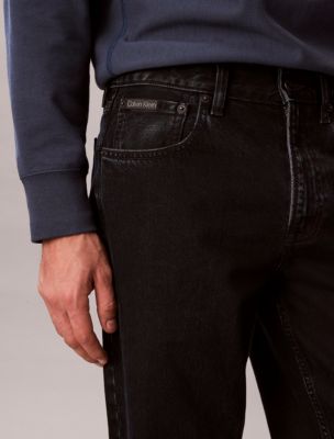 Мужские джинсы Calvin Klein 90s Straight, цвет: Синий чёрный каменный — фото 3