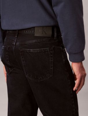 Мужские джинсы Calvin Klein 90s Straight, цвет: Синий чёрный каменный — фото 5