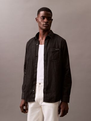 Casual Classic Black Denim Shirt, CK Rinse Black