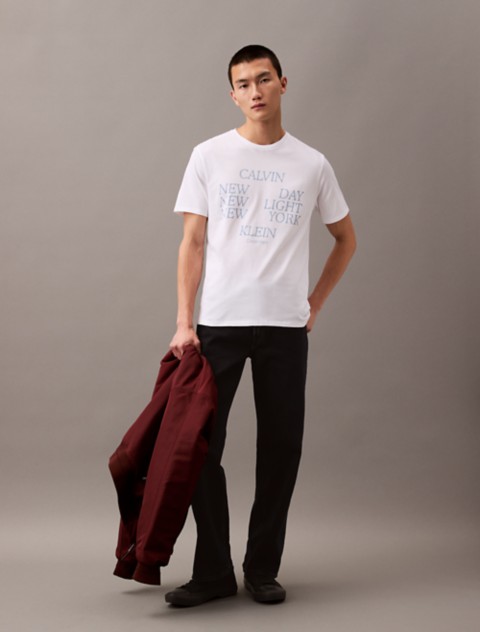 Мужские футболки Calvin Klein Textured Box Graphic Classic Crewneck T-Shirt