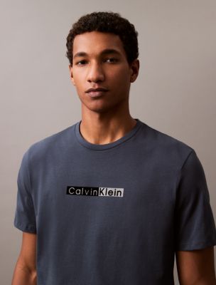 Flocked Logo Graphic Classic Crewneck T-Shirt, Ink