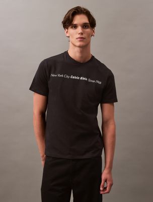 Linear Text Logo T-Shirt, Black Beauty