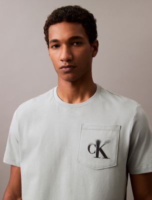 Faded Monogram Logo Pocket Classic T-Shirt | Calvin Klein