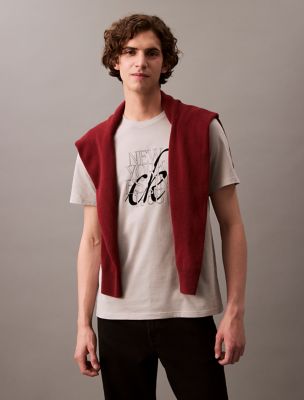 Script Logo Graphic Classic Crewneck T-Shirt, Flint Gray