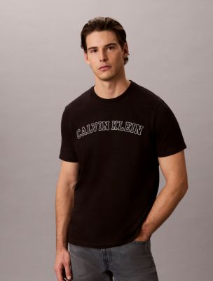 Мужская футболка Calvin Klein Varsity Logo Graphic Classic, цвет: Чёрный — фото 3