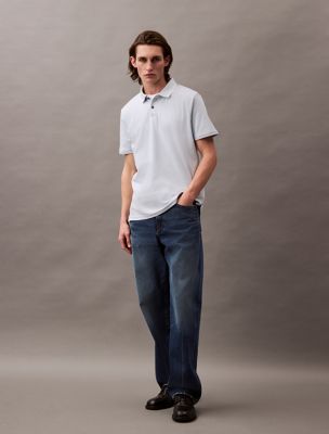 Liquid Touch Tipped Collar Polo Shirt, Aloe Wash