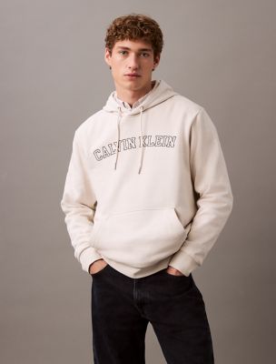 Varsity Logo Graphic Fleece Classic Hoodie, Chalk