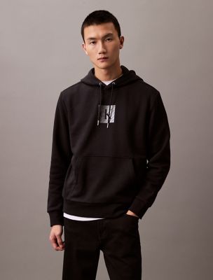 Fleece Metallic Archive Logo Hoodie, Black Beauty