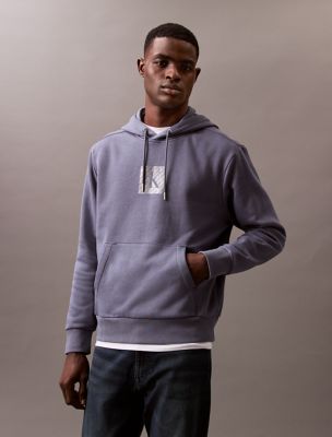 Fleece Metallic Archive Logo Hoodie, Grisaille
