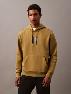 Fleece Metallic Archive Logo Hoodie, Gothic Olive