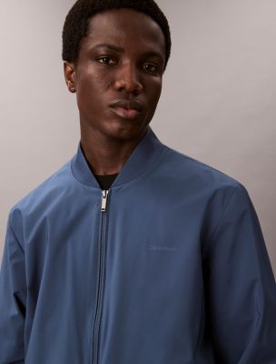Matte Bomber Jacket, Dark Denim