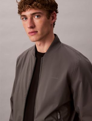 Matte Bomber Jacket, Dark Grey