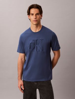 Embossed Monogram Classic T-Shirt, Dark Denim