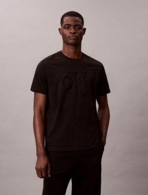 Embossed Monogram Logo Classic T-Shirt, Black