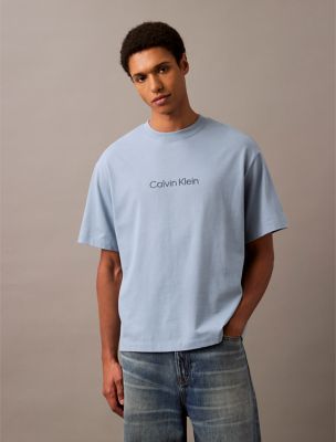 Standard Logo Relaxed Tee, Faded Denim