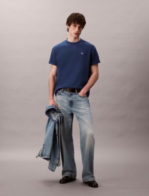Archive Logo Relaxed Crewneck T-Shirt, Blue Jean