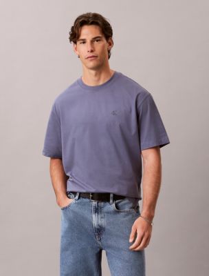 Monogram Logo Relaxed Crewneck T-Shirt, Grisaille