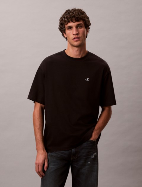 Мужские футболки Calvin Klein Monogram Logo Relaxed Crewneck T-Shirt