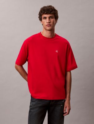 Archive Logo Relaxed Crewneck T-Shirt, Berry Sangria 