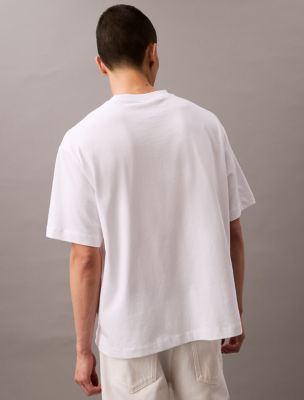 Tシャツ・カットソー Universal Works SS22 RELAXED FIT SHIRT (26731_WHITE) Archive Logo Relaxed Crewneck T-Shirt | Calvin Klein