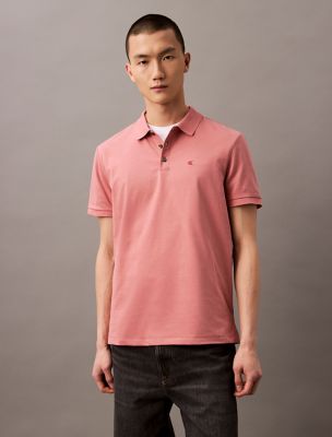 Smooth Cotton Monogram Logo Polo Shirt, Light Mahogany